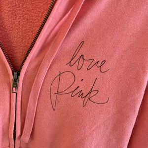 Causal Zip Up Pink Hoodie